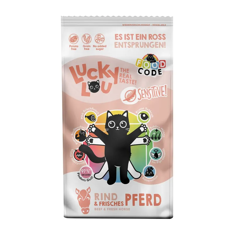 Lucky Lou Food Code Sensi Rind & Pferd 340 g Mega-Angebot